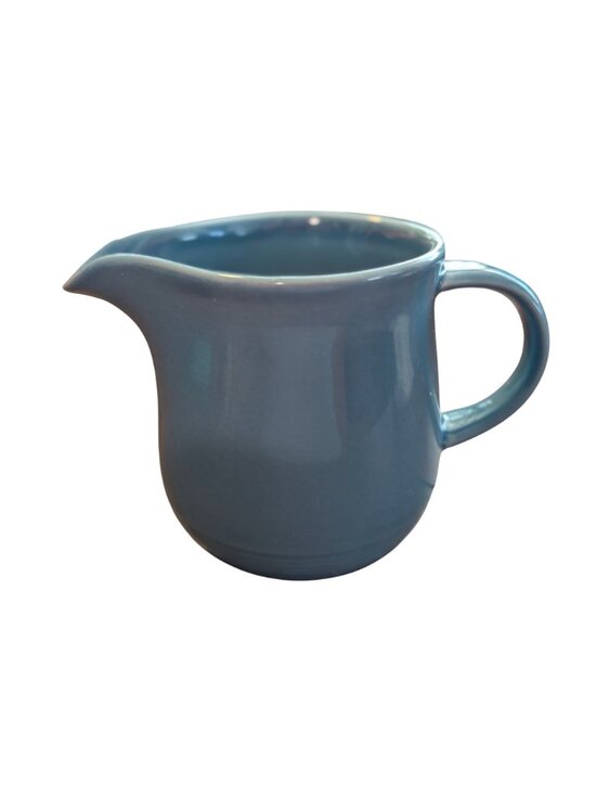 Nancy Calhoun Light Blue Ceramic Creamer Pitcher Crackle Glaze Vintage Kitchenwa - Picture 4 of 5